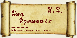 Una Uzanović vizit kartica